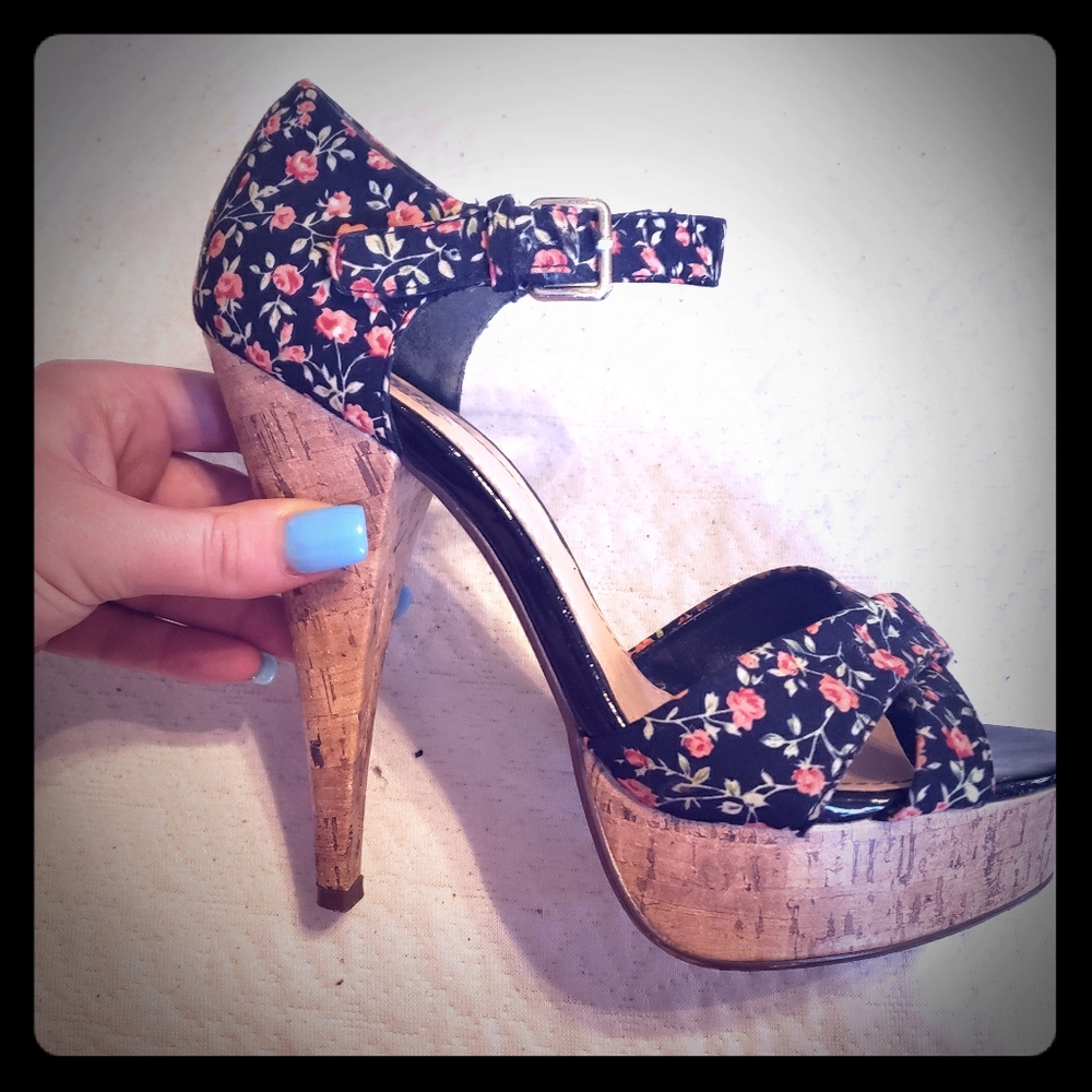 Charlotte Russe floral heels